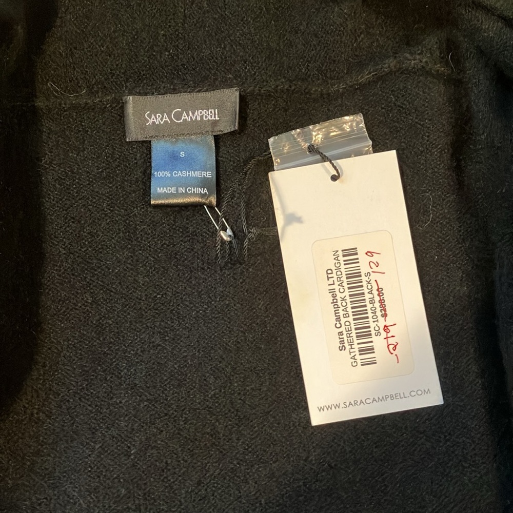 New Sara Campbell black cashmere sweater S - Picture 4 of 4